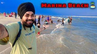 First day in Chennai Marina Beach India’s largest beach ️