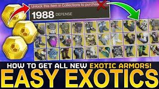 Destiny 2 How To Get ALL NEW EXOTICS without Unlocking Them In Collections First Easy Exotic Armor