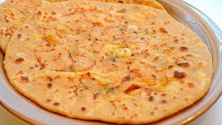 Aloo Paratha Easy Recipe  Potato Stuffed Pan Bread - Paratha 