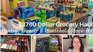 $3700 Dollar Grocery Haul  Pantry Freezer and Household Stock Up