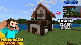 Mine Ore.Ru server #5  How to Claim Area house and How to teleport  MINECRAFT