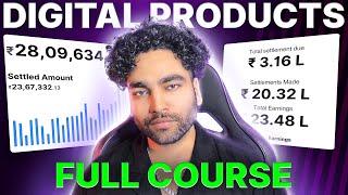 How to Sell Digital Products Online Full Course  STEP-BY-STEP COMPLETE COURSE 2024 