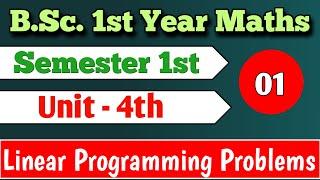 Linear Programming Problem Lec. 01  1st Semester  B.Sc. 1st Year Maths  in hindi