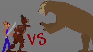 Nightmare Freddy and Beary Piggy VS Short Faced Bear