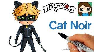 How to Draw Cat Noir Easy  Miraculous Ladybug