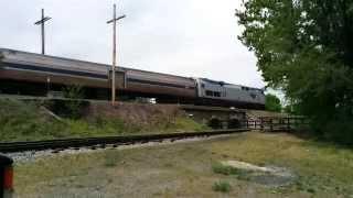 Amtrak 50 The Cardinal with some Private Varnish in Staunton VA