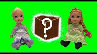 Elsa and Anna toddlers paint a box