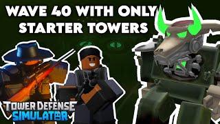 CAN STARTER TOWERS REACH WAVE 40 IN POLLUTED WASTELANDS?   Roblox Tower Defense Simulator