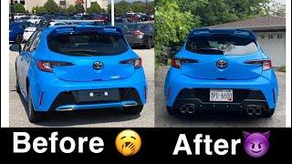 2022 Corolla hatchback remark catback install 4K sound clips at the end