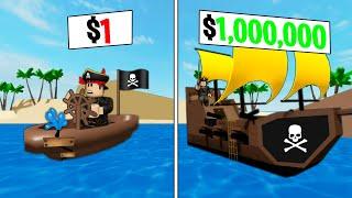 $1 to $1000000 PIRATE SHIP in Brookhaven RP