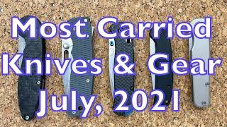 Most Carried EDC Knives - July 2021