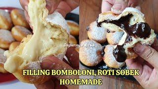 SUDAH BISA BIKIN SENDIRI DIRUMAH  FILLING BOMBOLONI ROTI SOBEK OLESAN ROTI