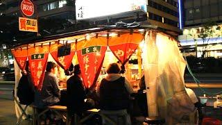 福岡屋台！一番人気はあっさり豚骨ラーメン！組み立て～調理まで全てワンオペな老舗屋台の開店準備から密着｜Japanese street food