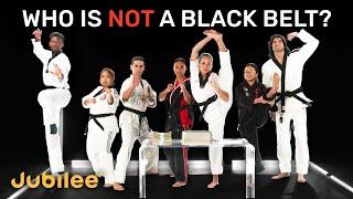 5 Black Belts vs 2 Fakes  Odd One Out