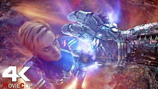Captain Marvel Vs Thanos Fight Scene In Hindi - Avengers Endgame Movie CLIP 4K HD