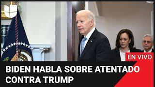EN VIVO Joe Biden habla sobre lo último que se sabe sobre el atentado contra Trump