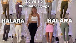 Halara leggings haul  cloudful 3.0 vs 1.0 differences?