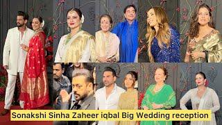 Sonakshi Sinha Zaheer iqbal Wedding Reception Shatrughan Saira Banu Rekha Salman Sangeeta HoneySingh