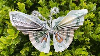 Money Gift Idea  Money Butterfly  origami Como Hacer Una Mariposa Con Billetes