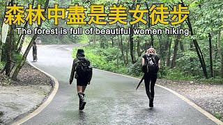 成都都江堰靈巖山有多美，走在森林中的盡是大美女，又一處讓人陶醉的地方！【點一下哈】