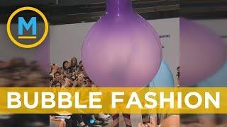 Watch this balloon transform into a dress on the runway  Your Morning