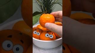 Tangerine with a surprise #fruitsurgery #shorts