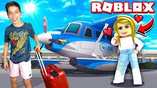 Flying Across The World to Meet a GIRL Roblox Brookhaven  Royalty Gaming