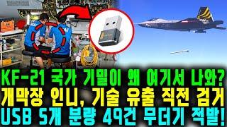 KF-21 국가 기밀 USB 5개 분량 개막장 인니 기술진 유출 직전 검거