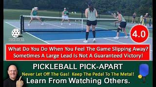 Pickleball Slip Slidin Away Victory In The Palm Of Their Hands Then...Learn By Watching Others