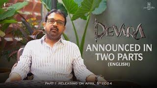 Devara in 2 parts Announcement by KoratalaSiva English  NTR  Janhvi Kapoor  Anirudh Ravichander