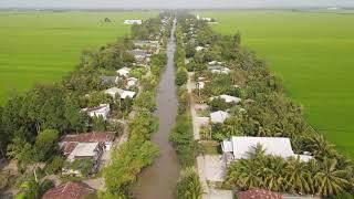 Kênh 1 Tân Hiệp - Kiên Giang - Miền Tây nhìn từ flycam những ngày cận tết nguyên đán 2021.