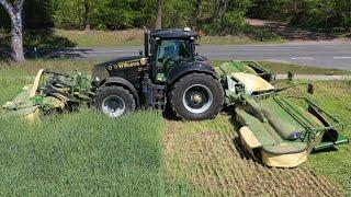 Großeinsatz Grasernte 2020 Grünroggen für den Immenhof Biogasanlage Häcksler Krone Claas Strip-Till