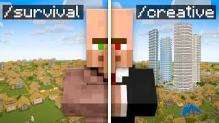 I Gave Creative Mode to VILLAGERS for 24 Hours in Minecraft..