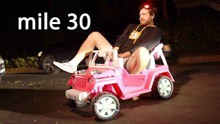 Driving A Barbie Jeep 24 Hours Straight