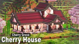 Minecraft How to build a Japanese Cherry House  Easy Tutorial