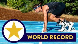 NEW 100 METER WORLD RECORD in ski boots