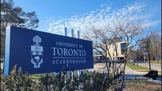 4K  University of Toronto Scarborough Campus Walking Tour  Spring Walk  U of T Canada
