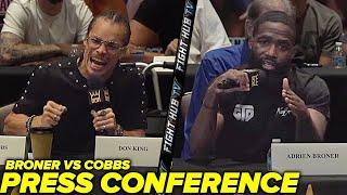 Adrien Broner admits to catching a body at press conference with Blair Cobbs