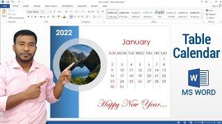 How to Create a Table Calendar Design in Microsoft Word  Desk Calendar Design in MS Word