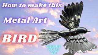 How to make this Metal Art bird from cutlery.