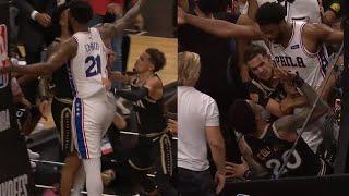 Joel Embiid & John Collins go face-to-face after that play  Hawks vs 76ers Game 6