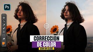 Técnica PROFESIONAL de CORRECCIÓN DE COLOR en PHOTOSHOP ¡Con un CLICK