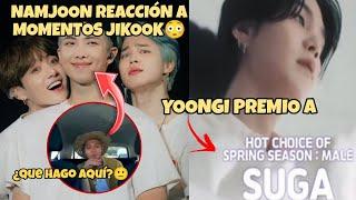 JIKOOK-NAMJOON REACCIONA A MOMENTOS KOOKMIN +SUGA PREMIÓ #jikook