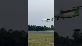 Pesawat Citilink ATR 72-600 Landing Bandara Halim PerdanaKusuma Jakarta