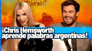 ANYA TAYLOR-JOY LE ENSEÑA PALABRAS ARGENTINAS A CHRIS HEMSWORTH  FURIOSA LLEGÓ A LOS CINES