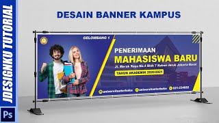 Cara membuat desain banner kampus di Adobe Photoshop