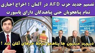 تصمیم حزب AFD برای اخراج میلیون ها پناهجو از آلمان