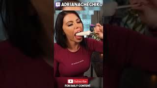 Adriana Chechik sucking on twitch #Shorts