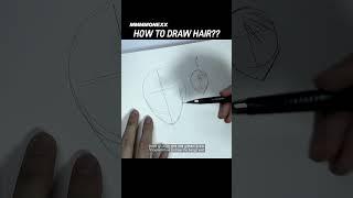 how to draw hair?? #shorts
