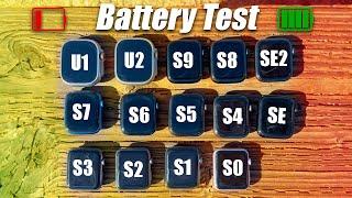 Apple Watch Ultra 2 vs Series  9 - 0  SE  SE2  Battery Life DRAIN Test.